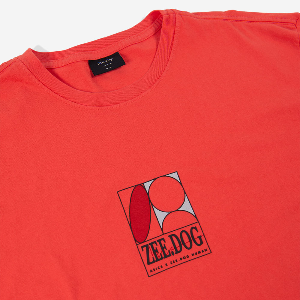 T-Shirt Wide ASICS x Zee.Dog Human Vermelho | Zee.Dog