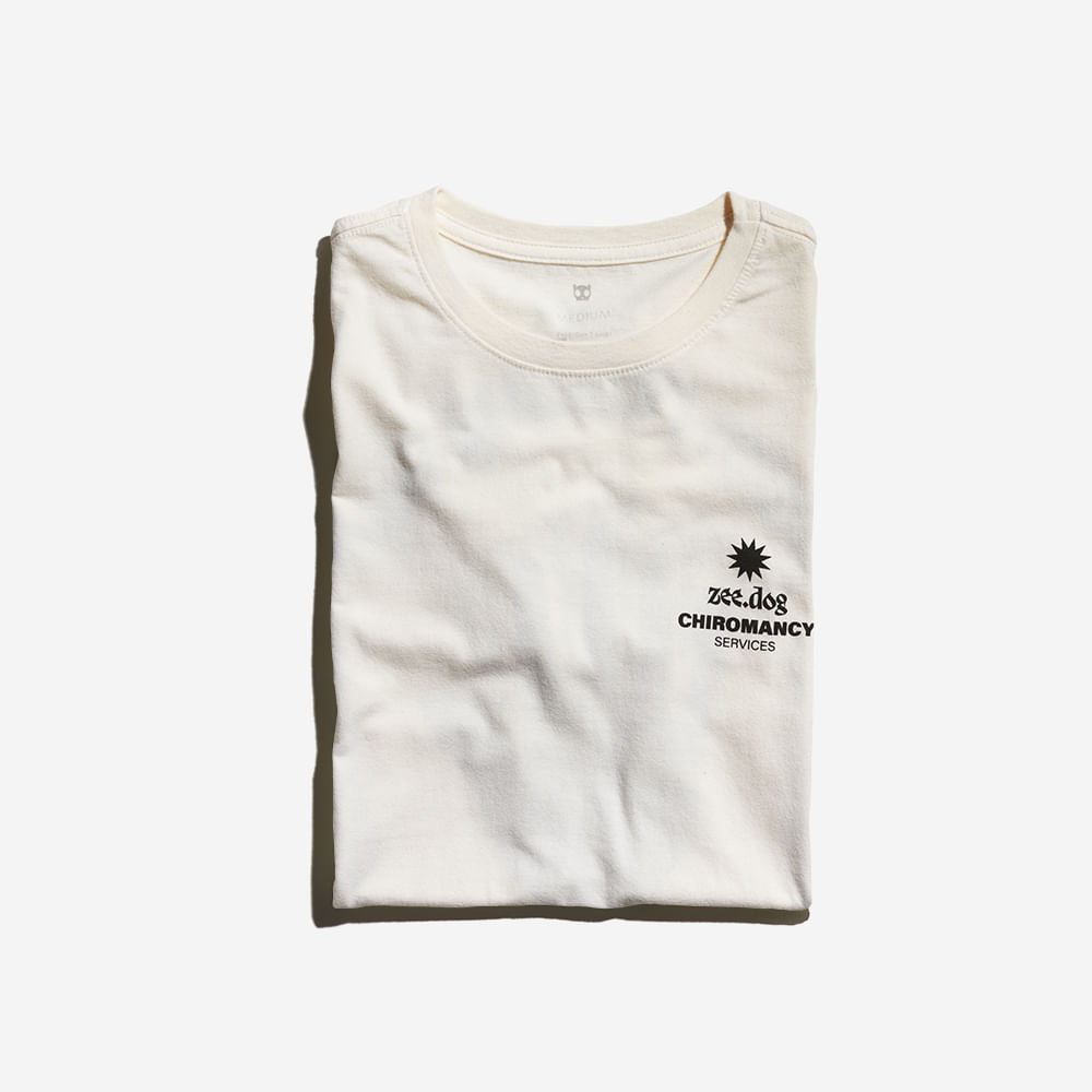 T-Shirt Palm Reading Branco | Zee.Dog Human