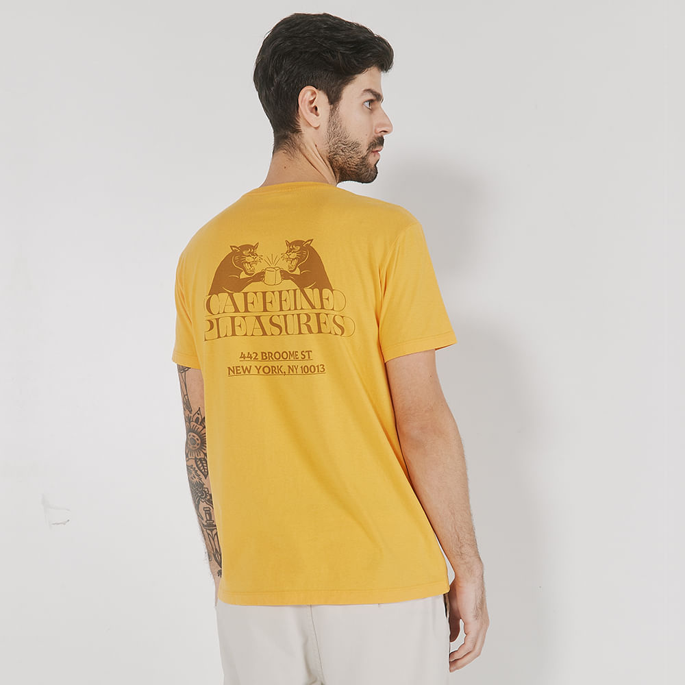 T-Shirt Coffee Shop Amarelo  | Zee.Dog